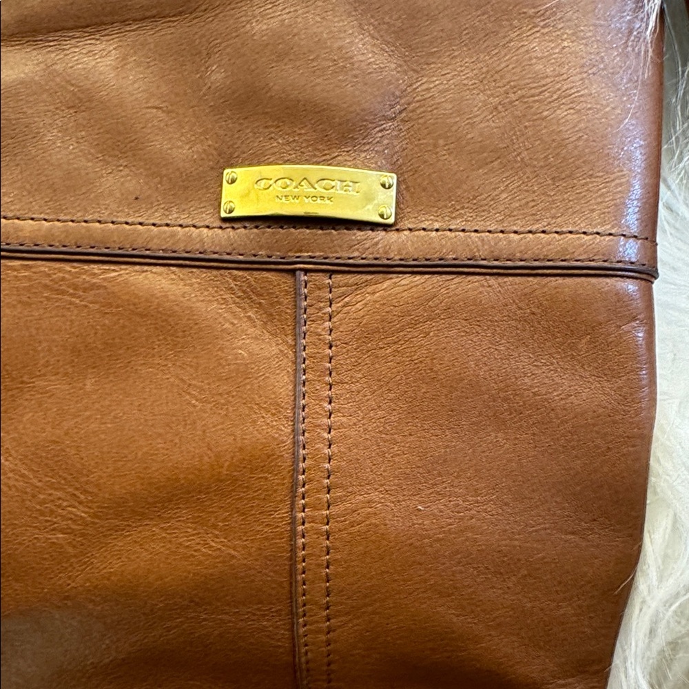 Coach Cognac Brown Leather Over-the-Knee Boots - Picture 5 of 7